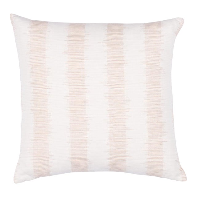 Schumacher Attleboro Ikat 24" Pillow in Natural For Sale