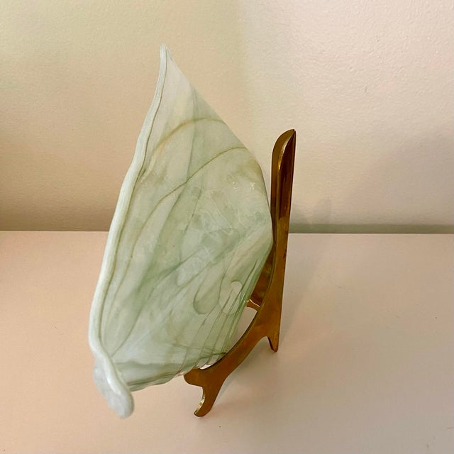 Murano Vintage Lavorazione Murano Art Glass Handblown Free Form Bowl For Sale - Image 4 of 9