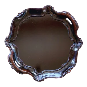 Vintage Florentine Papier Mache Baroque-Style Ebony Finish Table Serving Tray