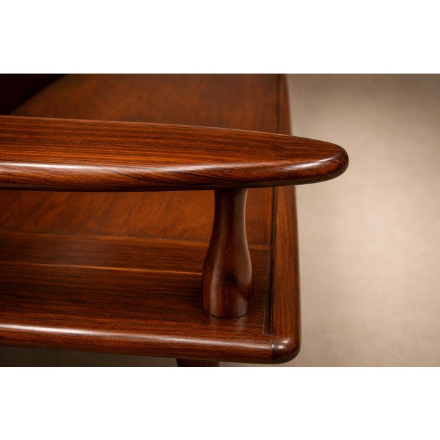 Sofa in Rosewood & Mohair by Liceu De Artes E Ofícios, Brazilian Modern, 1960s For Sale - Image 10 of 18