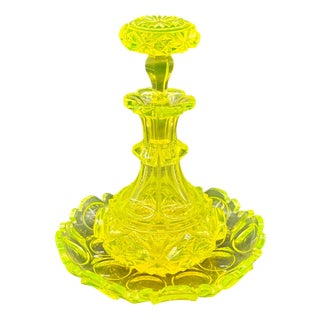 Baccarat Ural Crystal Glass with Saucer, 1800s For Sale