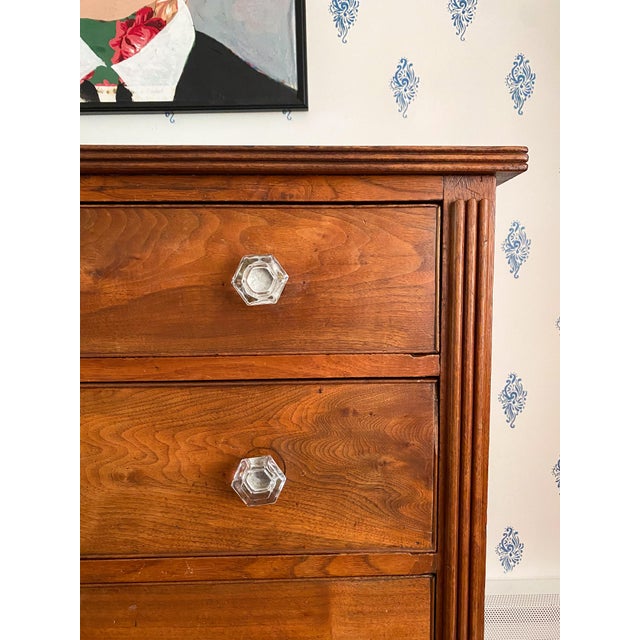 Antique Early 1800s Western Maryland Neoclassical Walnut Chest of Drawers For Sale - Image 9 of 14