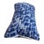 This dynamic pair of lumbar pillows showcases a bold brushstroke pattern in varying shades of blue with crisp white...