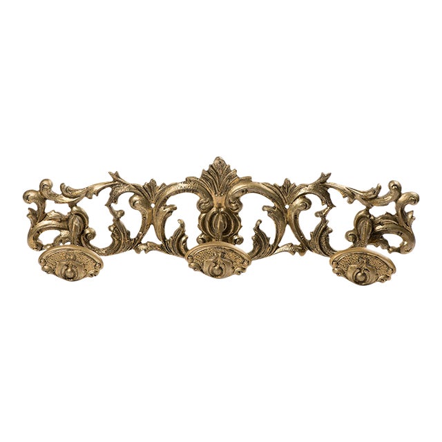 Vintage Spanish Wall Mounted Brass Coat Rack Chairish