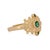 Modern Goddess Cleopatra Emerald & Gold Adjustable Ring, Size 4 For Sale - Image 3 of 8