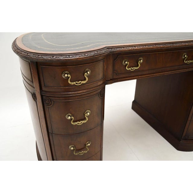 Georgian Style Pedestal Desk, 1930s For Sale - Image 12 of 14