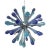 Murano Glass Sputnik Chandelier with Blue Air Drops and Kromo Metal Frame from Simoeng For Sale - Image 12 of 13
