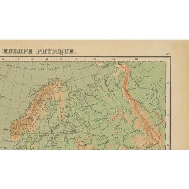 Antique French Map of Europe by Hachette, 1883 For Sale - Image 6 of 10