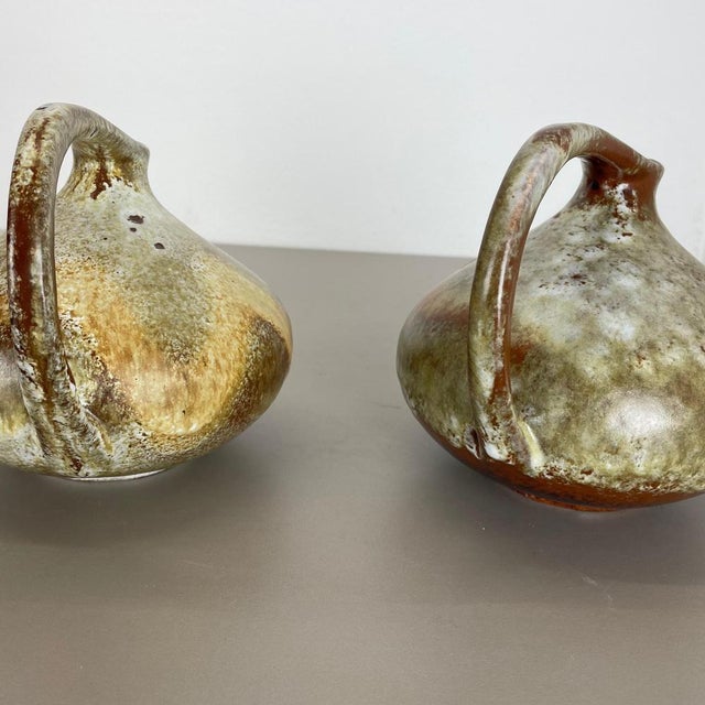 Pottery Vases 313 by Kurt Tschörner for Ruscha, Germany, 1960s, Set of 2 For Sale - Image 13 of 18