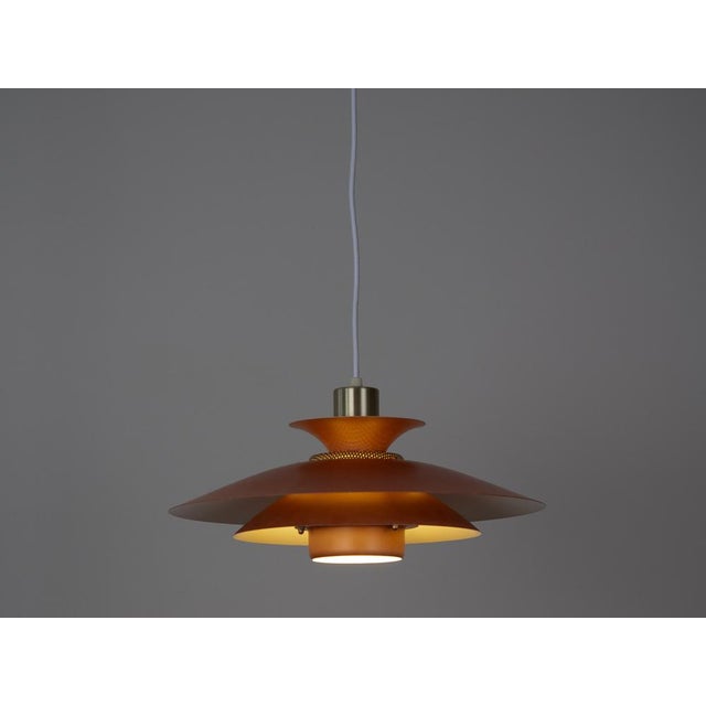Vintage Danish Capri Pendant Lamp by Kurt Wiborg for Jeka, 1980s For Sale - Image 3 of 12