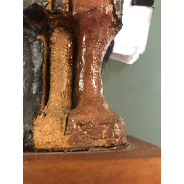 Mid-Century Modern 20th Century Signed Ceramic Figure Sculpture For Sale - Image 3 of 10