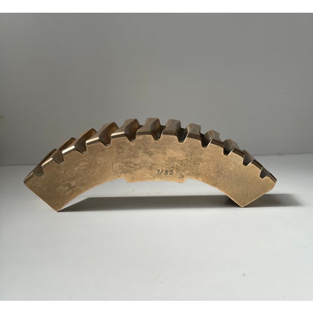1970s Brutalist Gear Fragment Pen Holder in Bronze, 1970s For Sale - Image 5 of 12