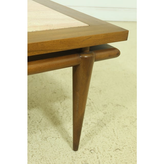 Wood John Widdicomb Mid Century Modern Walnut Coffee Table For Sale - Image 7 of 12