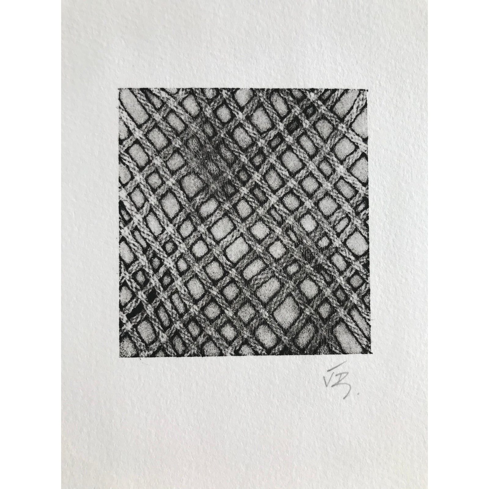 Contemporary Geometric Abstract Intaglio Print Chairish