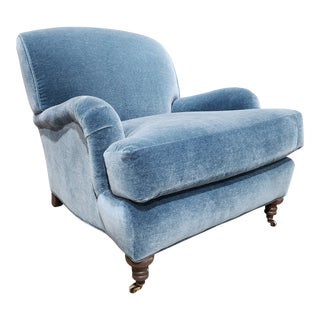 Lee Industries English Club Chair in Mohair For Sale