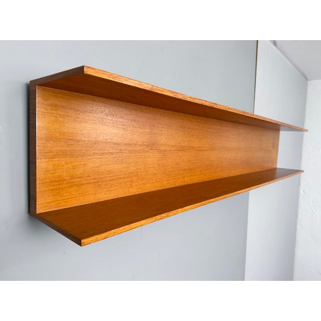 1960s Teak Wall Shelf by Walter Wirz for Wilhelm Renz, 1960s For Sale - Image 5 of 9