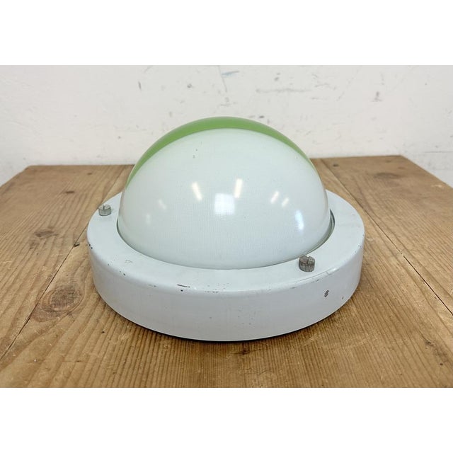 Metal Vintage Emergency Wall or Ceiling Light from Elektrosvit, 1970s For Sale - Image 7 of 16