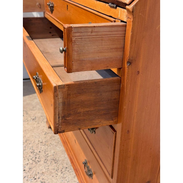 19th Century English Pine Secretary Bookcase For Sale - Image 9 of 18