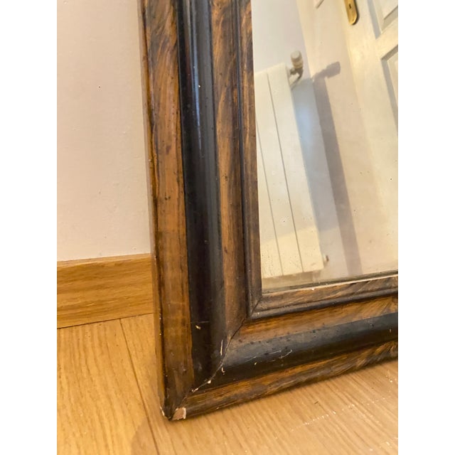 Baroque Louis Philippe Style Wooden Mirror, 1800s For Sale - Image 3 of 12