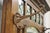 Wood Antique English Art Nouveau Oak & Green Tile Coat Rack Umbrella Stand Hall Tree For Sale - Image 7 of 18