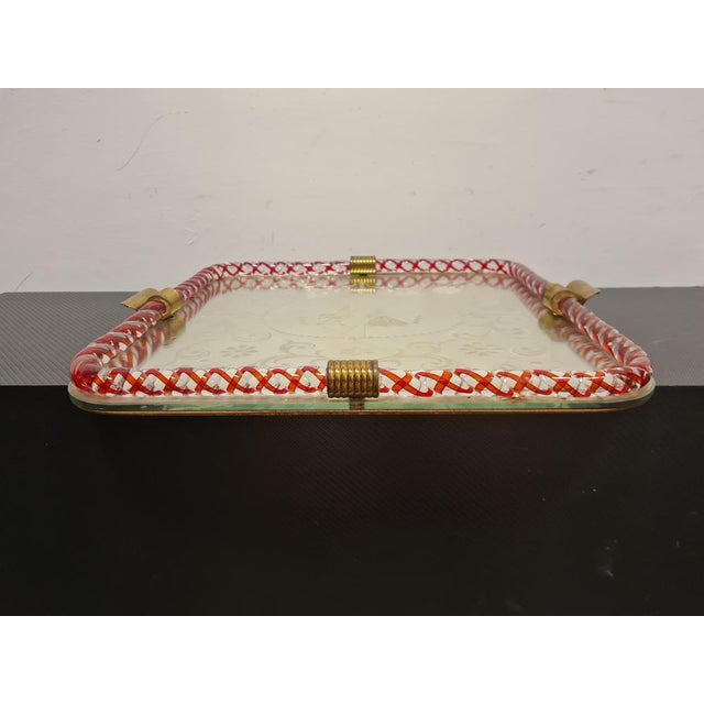 Glass Vintage Tray by Ercole Barovier, 1940s For Sale - Image 7 of 13