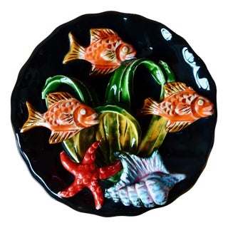 French Riviera Style Ceramic Fish Bowl, 1960s For Sale