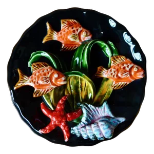 French Riviera Style Ceramic Fish Bowl, 1960s