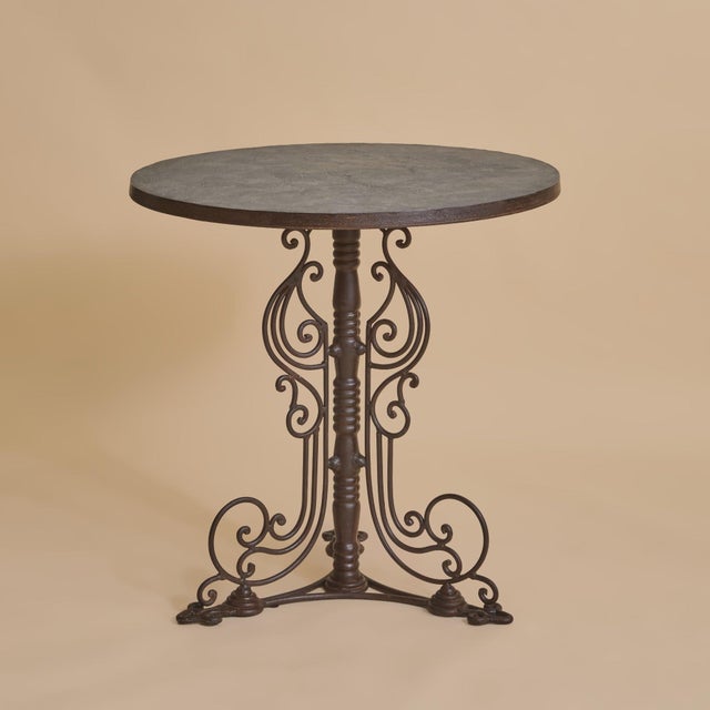 1940s French Iron + Concrete Guéridon Side Table, 1940s For Sale - Image 5 of 13