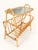 1970s Vintage Scandinavian Rattan Side Table with Magazine Rack and Glass Top, 1960s For Sale - Image 5 of 10