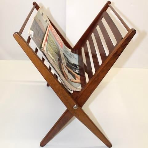 1960s Mid Century Spindle Magazine Rack | Yugoslavia | Chairish