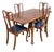 Antique Small Queen Anne Style Extendable Dining Set—Five Pieces For Sale