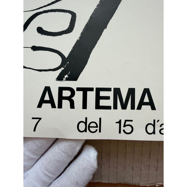 1980s Joan Miró (1893–1983) – Galería Artema Barcelona 1980 – Original Vintage Exhibition Poster For Sale - Image 5 of 10