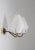 Wall light manufactured by asea, sweden, circa 1950. Each lamp features two light sources, hidden by frosted opaline glass...