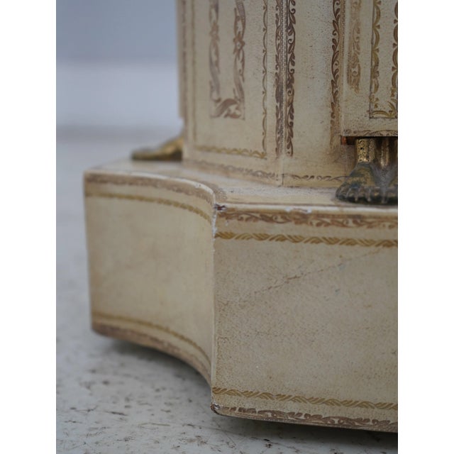 Age: Approx: 30 Years Old Details: Brass Mounts Quality Tooled Leather Surfaces French Empire Design Condition: Excellent...