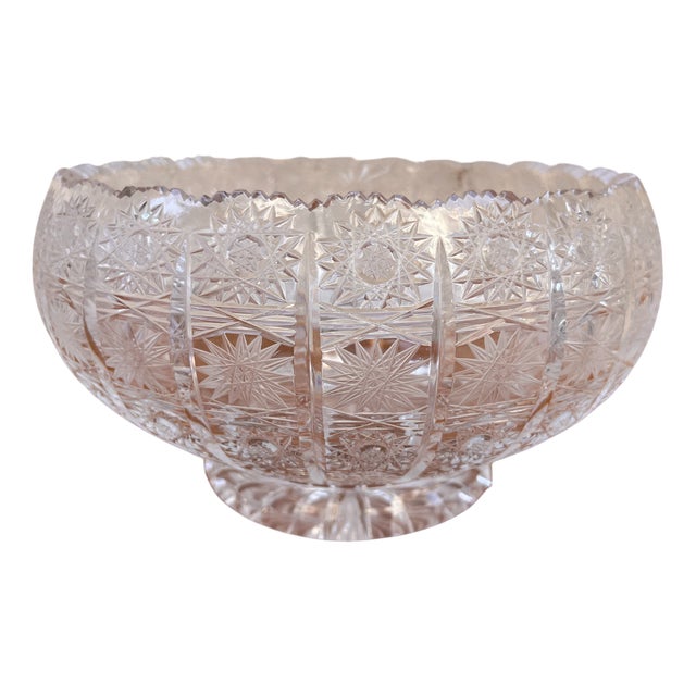 Bohemia Crystal Vase, 1890s For Sale