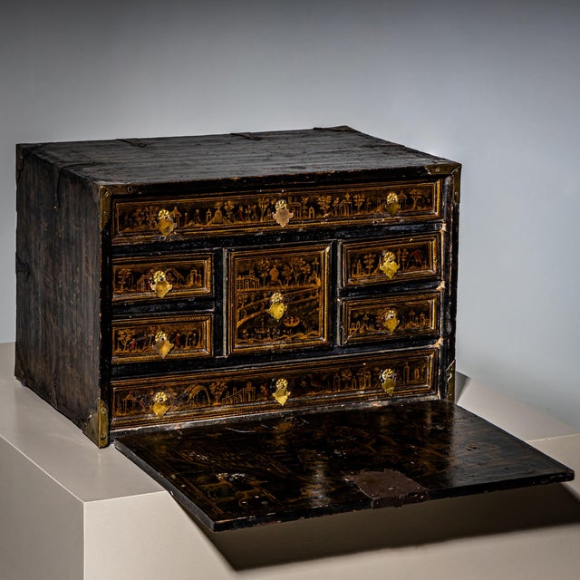 Lacquered and Gilt Cabinet, Germany, 1700s For Sale - Image 9 of 9