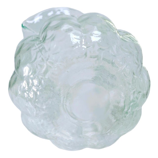 Hand Blown Green Glass Bubble Pitcher/Jug For Sale - Image 12 of 12