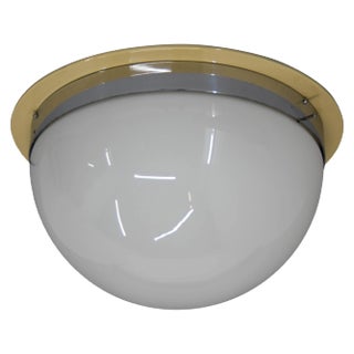 Large Bauhaus Chrome Flushmount or Wall Light, 1940s For Sale