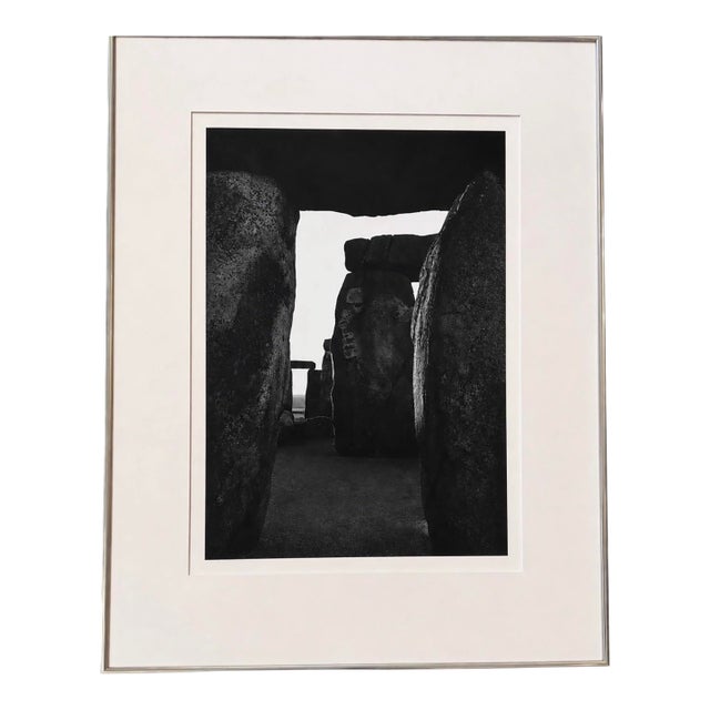 Signed Paul Caponigro “Stonehenge” Original Silver Gelatin Photograph, Gallery Provenance For Sale