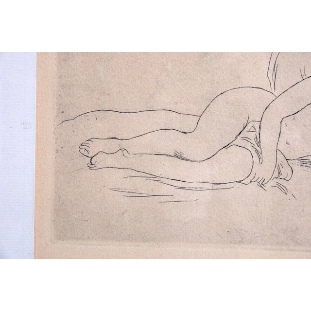 Pierre-Auguste Renoir Pierre-Auguste Renoir Femme Nue Couchee Tournee a Droitte Drypoint Etching 1906 For Sale - Image 4 of 7