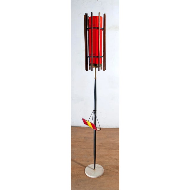 Mid-Century Murano Glass and Teak Floor Lamp from Vistosi, 1950s For Sale - Image 13 of 13