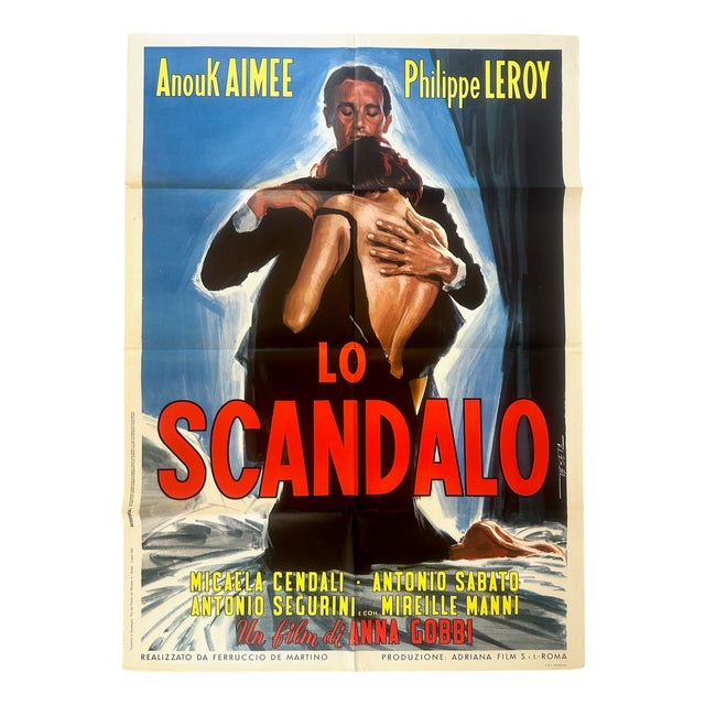 Vintage Italian Lo Scandalo Movie Poster, 1966 For Sale