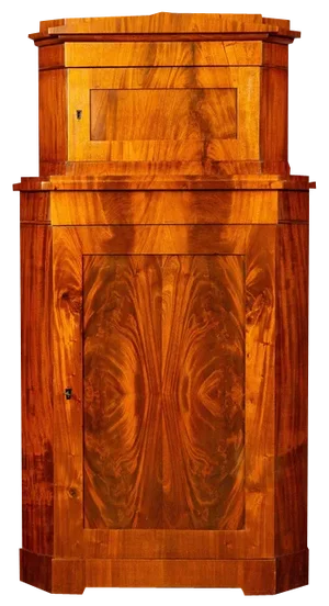 Biedermeier Brown Corner Cabinet