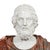 An elegant early 20th century Italian marble bust of Homer, the legendary ancient Greek poet traditionally credited as the...