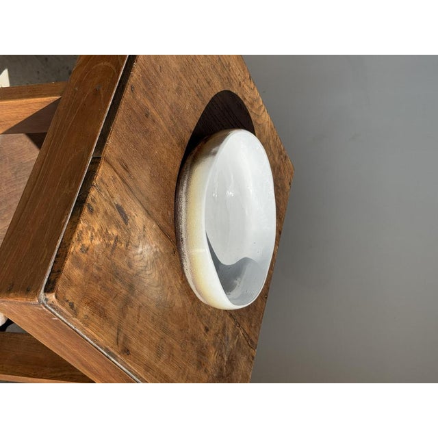 Large White and Earth Ceramic Dish For Sale - Image 17 of 18