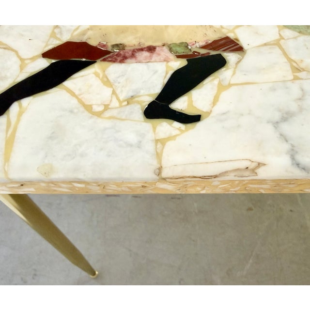 1960s Vintage Pietra Dura Marble/Stone Inlay Console Table/Small Table/Desk For Sale - Image 14 of 14
