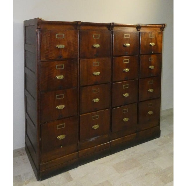 Walnut Filing Cabinet, Italy, 1900s For Sale - Image 9 of 18