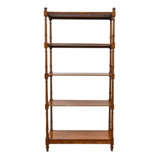 English Regency Pine Etagere, Early 19th Century, Four Shelves, Turned Supports For Sale