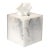 Vintage White Faux Marble Lucite Encased Tissue Box Cover Boutique Box For Sale