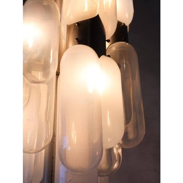 Vintage Torpedo-Shaped Lamp with Pill-Shaped Murano Glass Shades, 1970s For Sale - Image 4 of 11